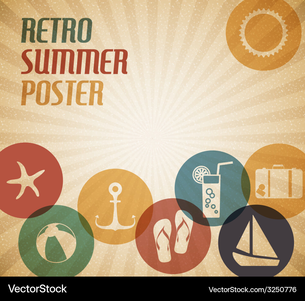 Summer poster Royalty Free Vector Image - VectorStock