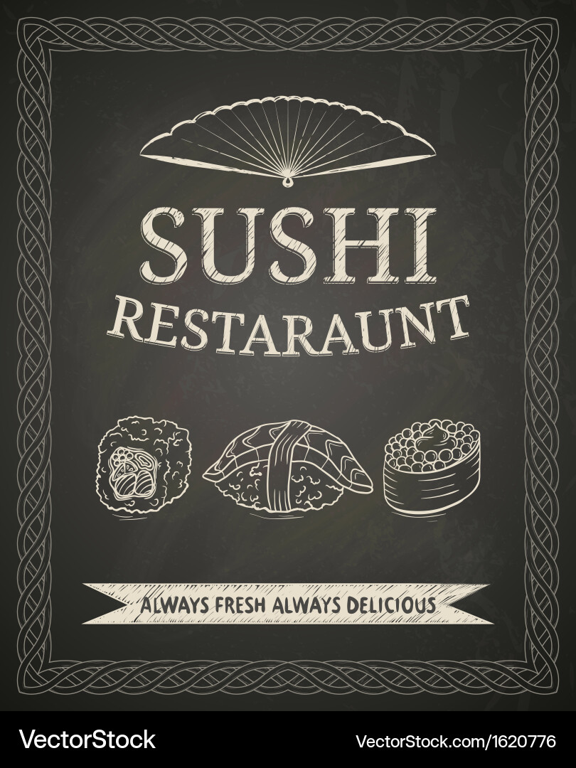 Sushi poster Royalty Free Vector Image - VectorStock