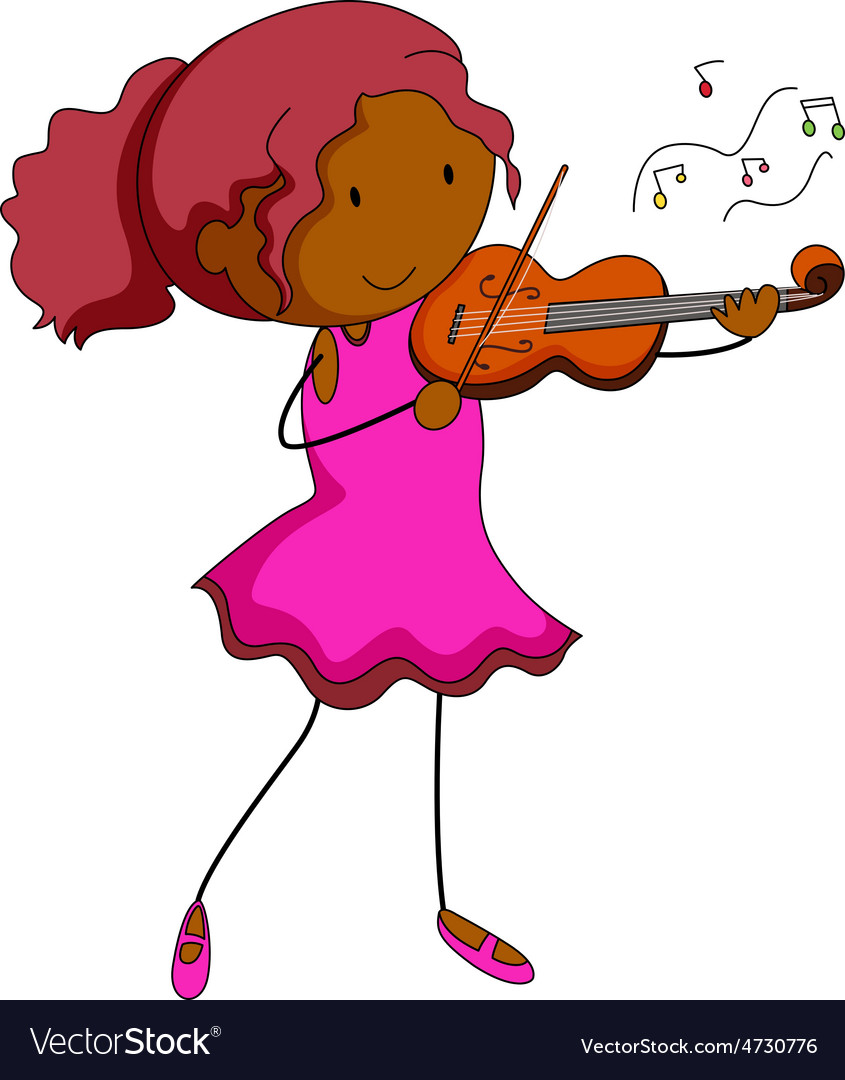 Violin player Royalty Free Vector Image VectorStock