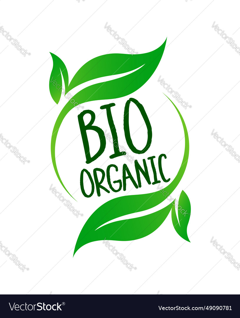 Bio organic logo symbol Royalty Free Vector Image