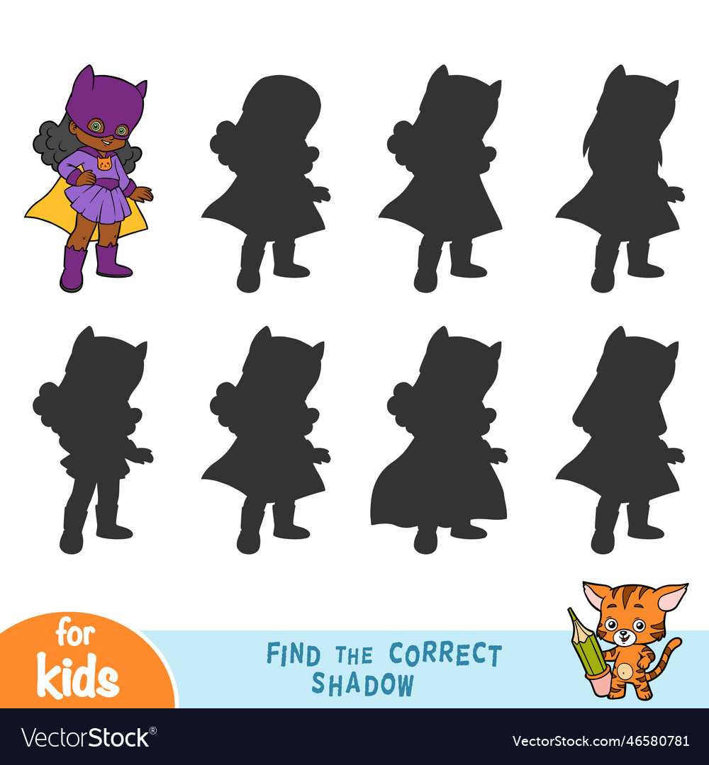 Find the correct shadow game for children super Vector Image