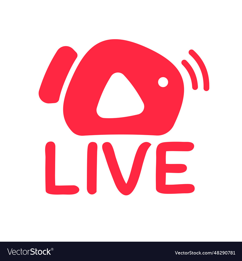 Social media live broadcast icon streaming video