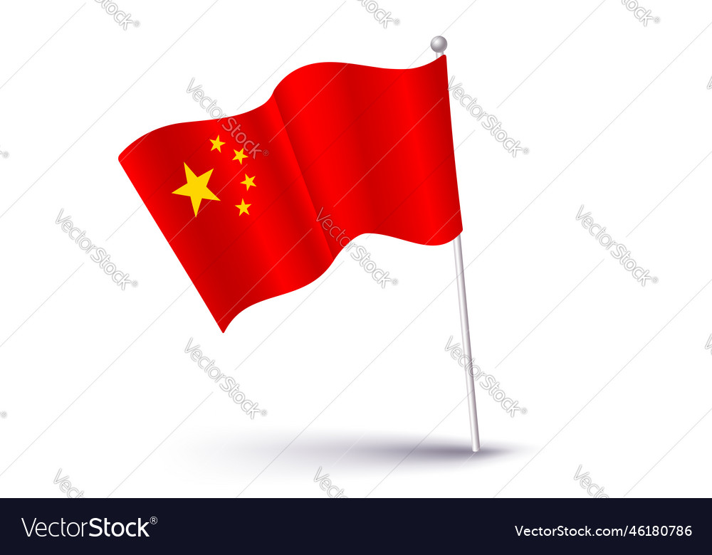 China Flag In 3d Style Flag Of Royalty Free Vector Image China Flag In 3d Style Flag Of Royalty Free Vector Image