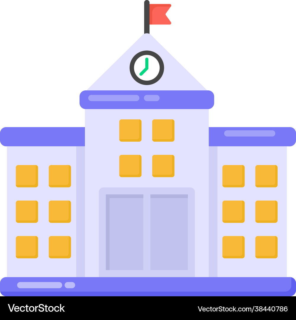 School building Royalty Free Vector Image - VectorStock