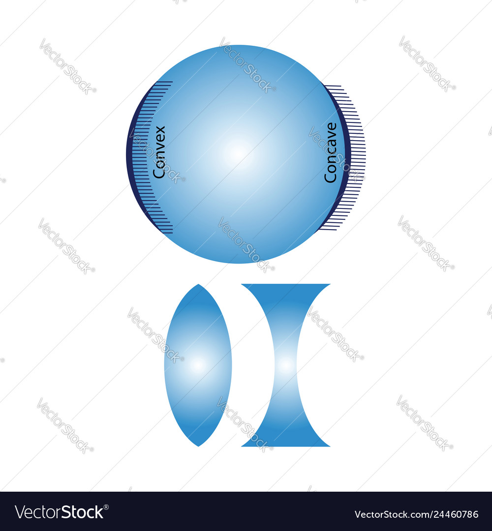 Science lens on white background Royalty Free Vector Image