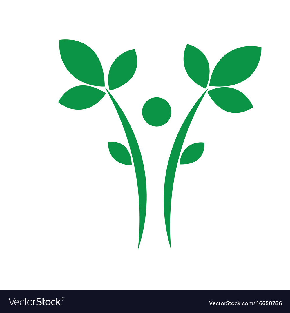Wellness leaf design Royalty Free Vector Image
