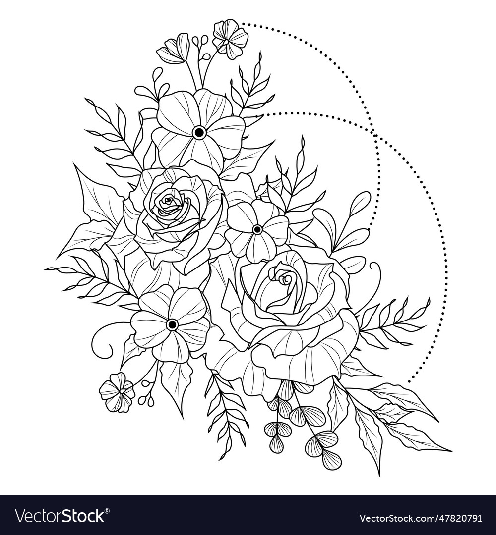 Black White Contour Simple Royalty Free Vector Image