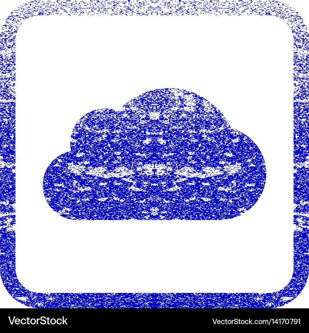 Cloud framed textured icon Royalty Free Vector Image