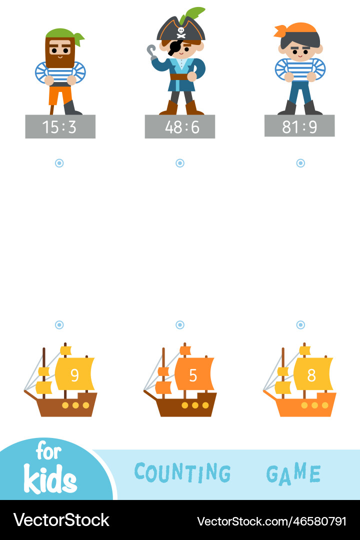 Counting game for preschool children educational Vector Image