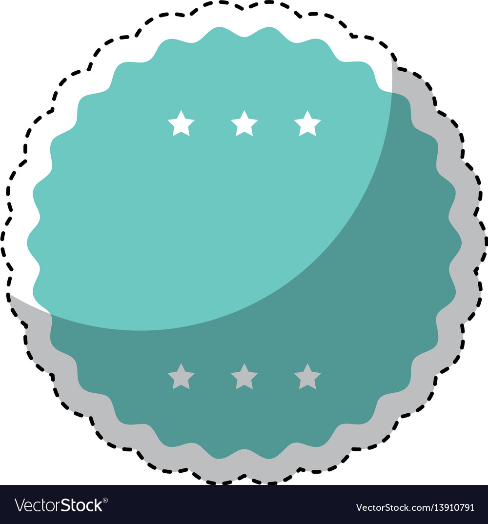 Frame seal isolated icon Royalty Free Vector Image