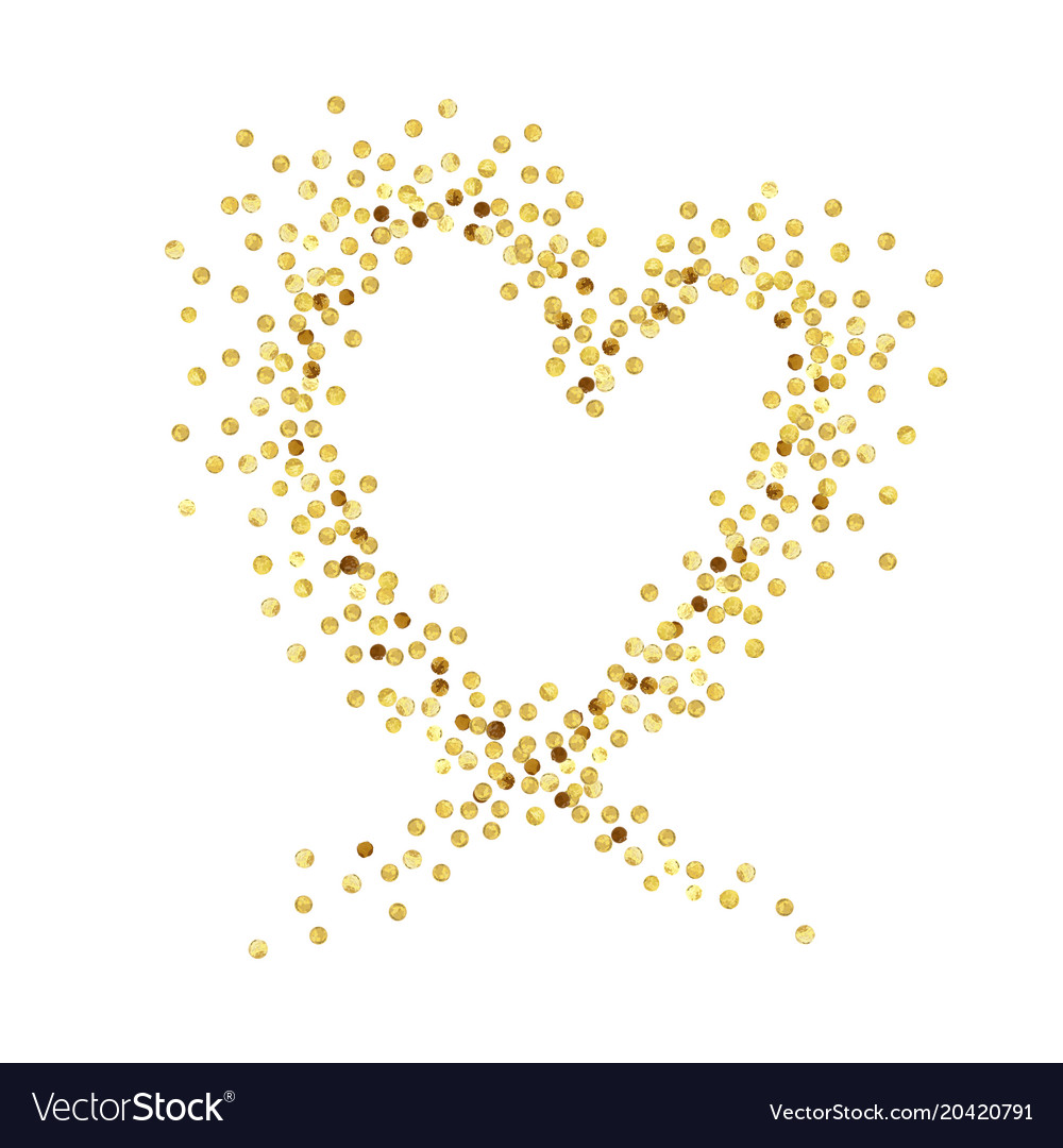 Gold heart1 Royalty Free Vector Image - VectorStock