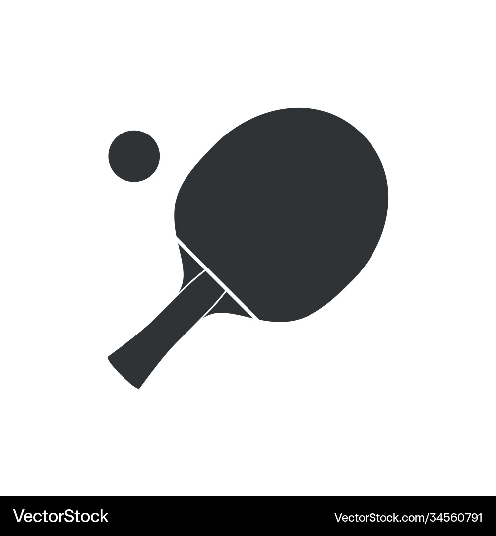 Racket icon for playing table tennis or ping-pong Vector Image