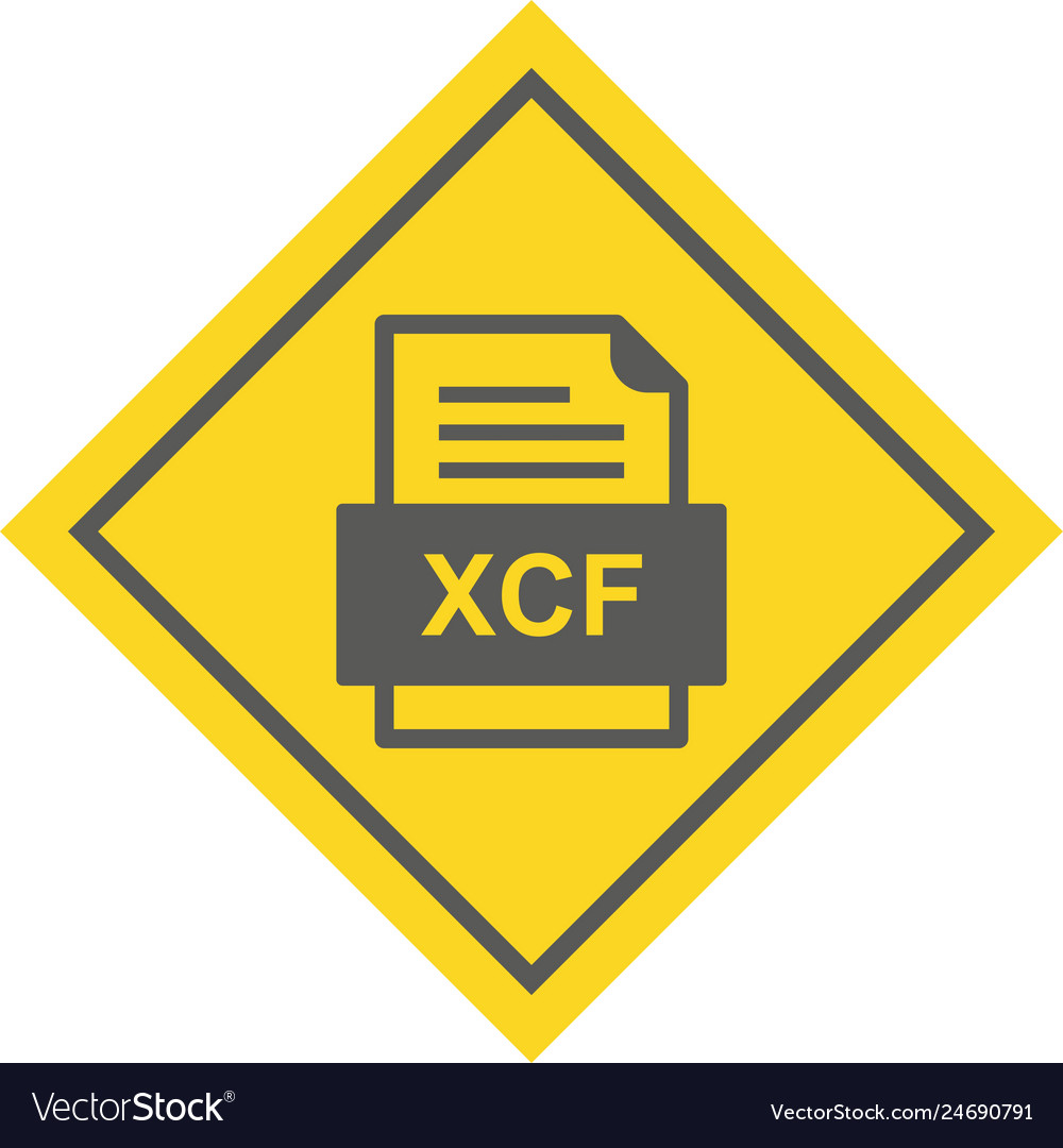 Xcf file document icon Royalty Free Vector Image