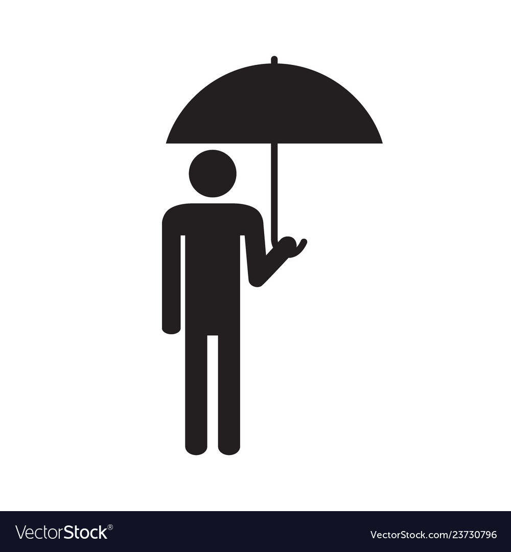 man holding umbrella