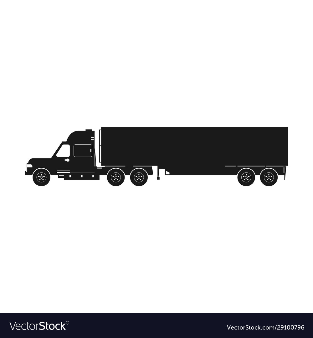 Truck iconblack icon isolated Royalty Free Vector Image