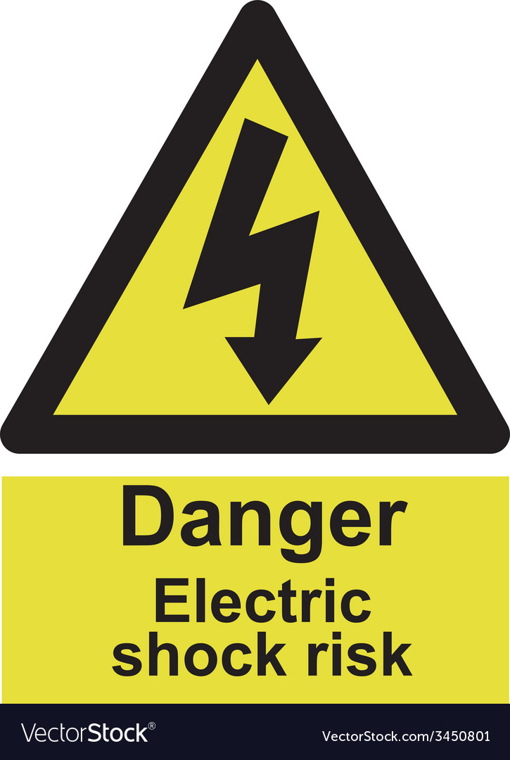 Danger electrocution risk safety sign