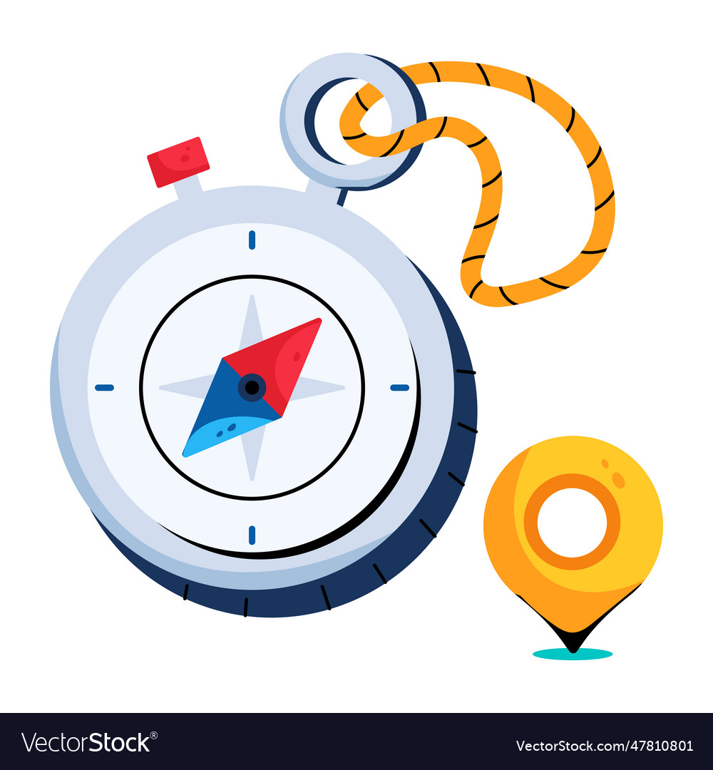 Direction compass Royalty Free Vector Image VectorStock