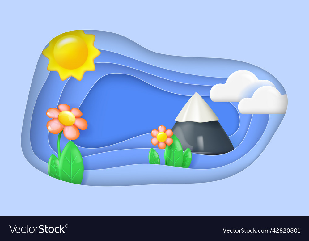 Landscape with mountain Royalty Free Vector Image