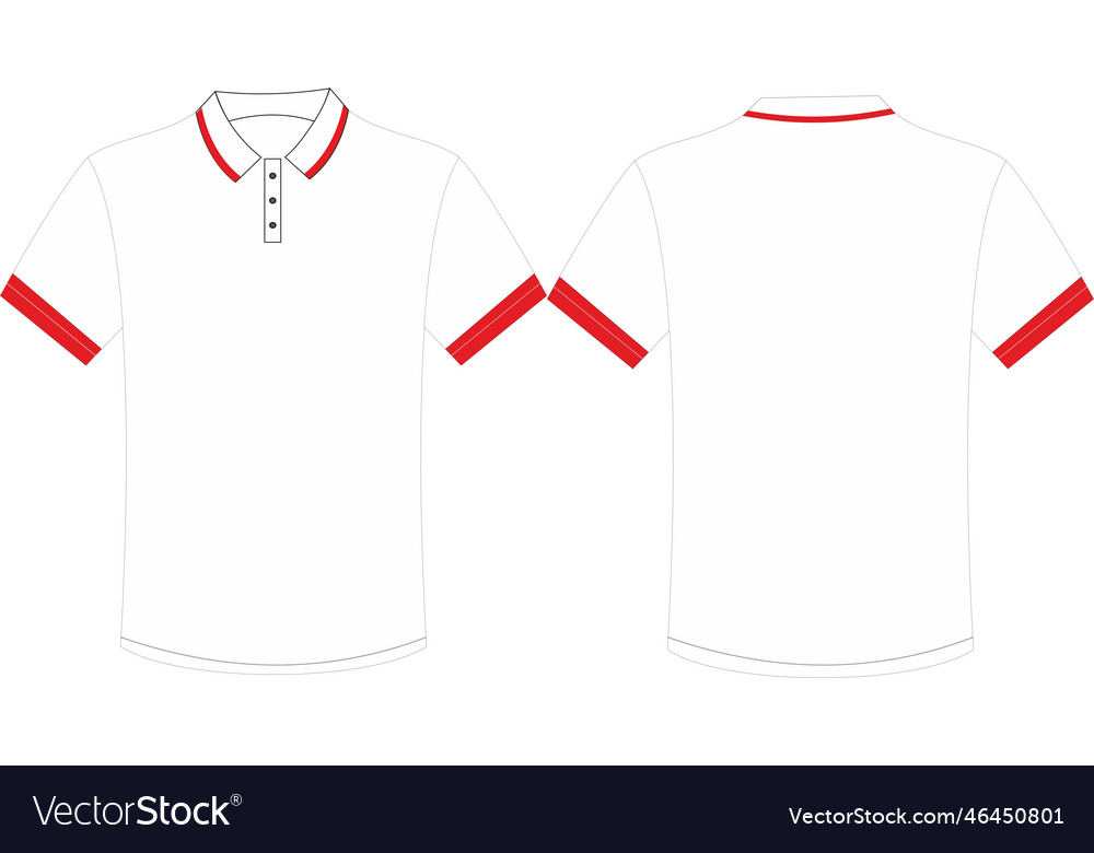 Polo Shirt Template T Shirt Templates Design Vector Image