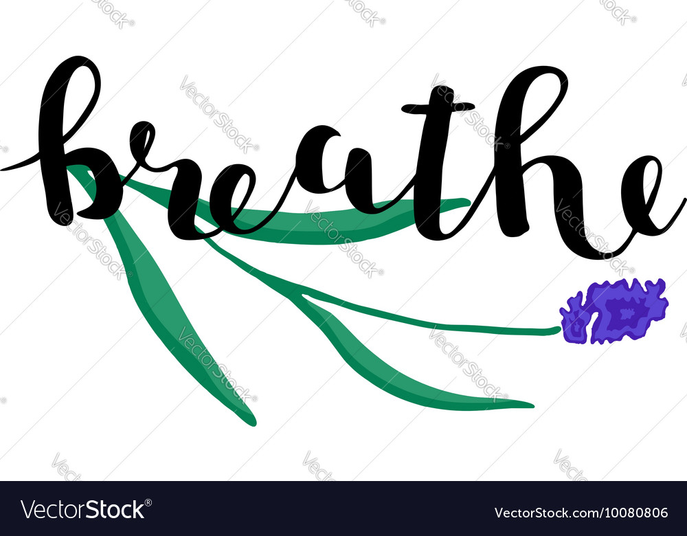 Breabrush lettering Royalty Free Vector Image - VectorStock