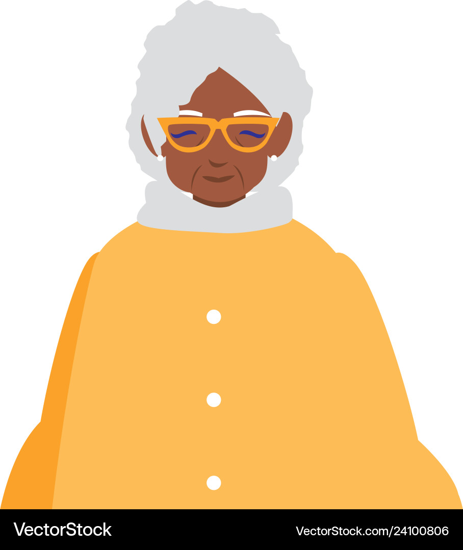 Cute grandmother avatar character Royalty Free Vector Image