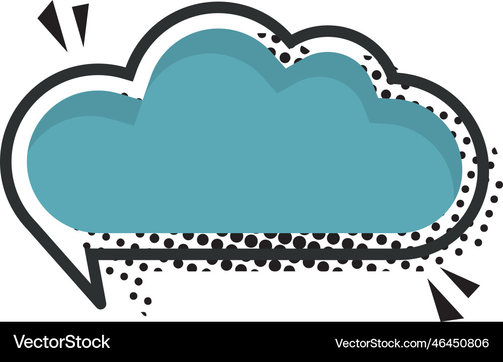 Isolated empty colored comic speech bubble Vector Image