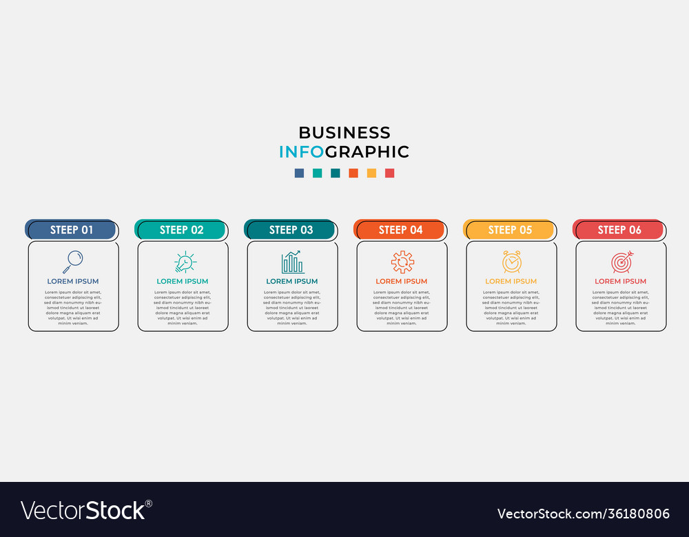 Minimal business infographics template timeline Vector Image