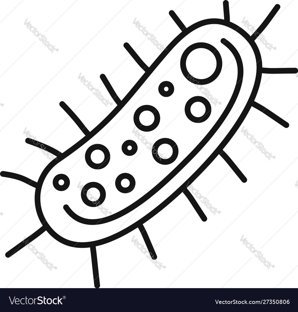 Virus icon outline style Royalty Free Vector Image