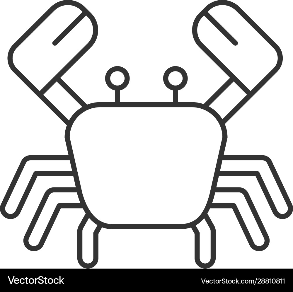 Crab linear icon Royalty Free Vector Image - VectorStock