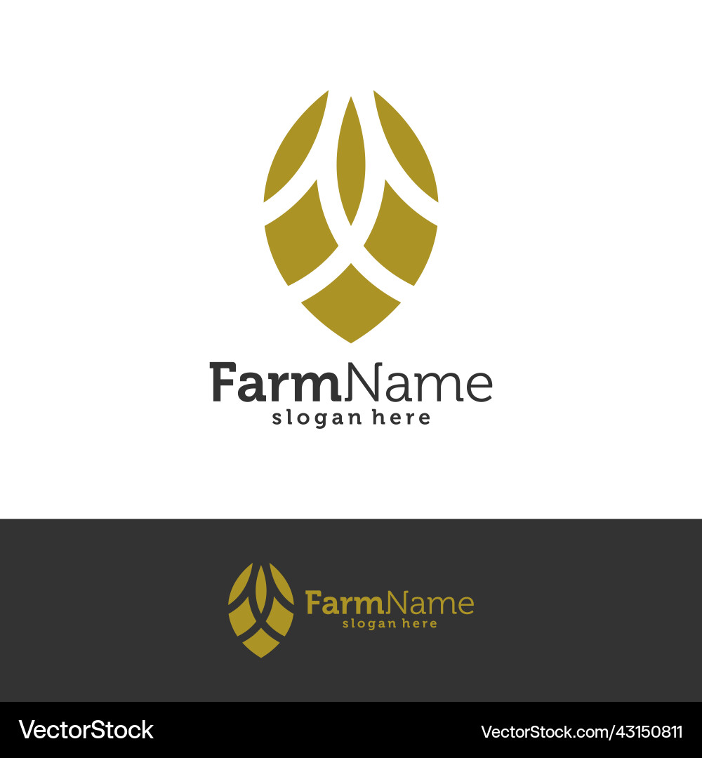 Leaf logo design template logo concept Royalty Free Vector