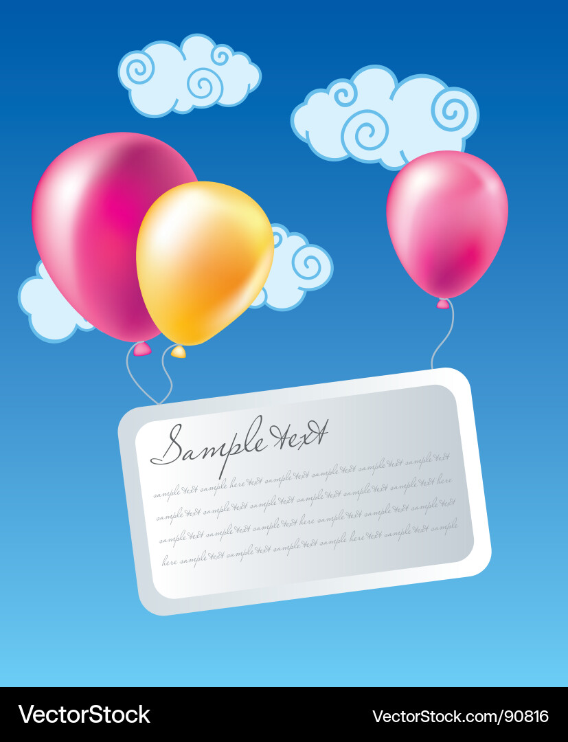 Balloons Royalty Free Vector Image - VectorStock