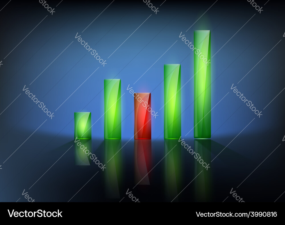 Financial graph chart Royalty Free Vector Image
