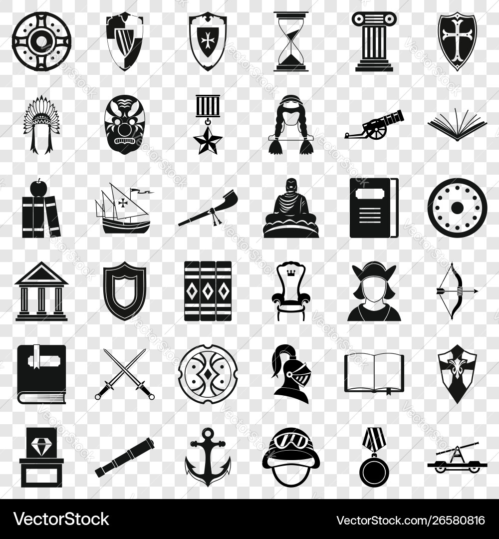Helpdesk icons set simple style Royalty Free Vector Image