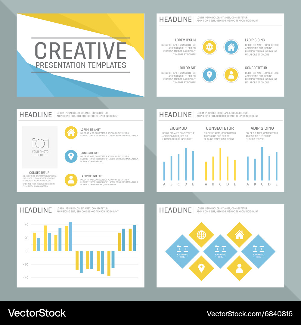 Template for multipurpose presentation Royalty Free Vector