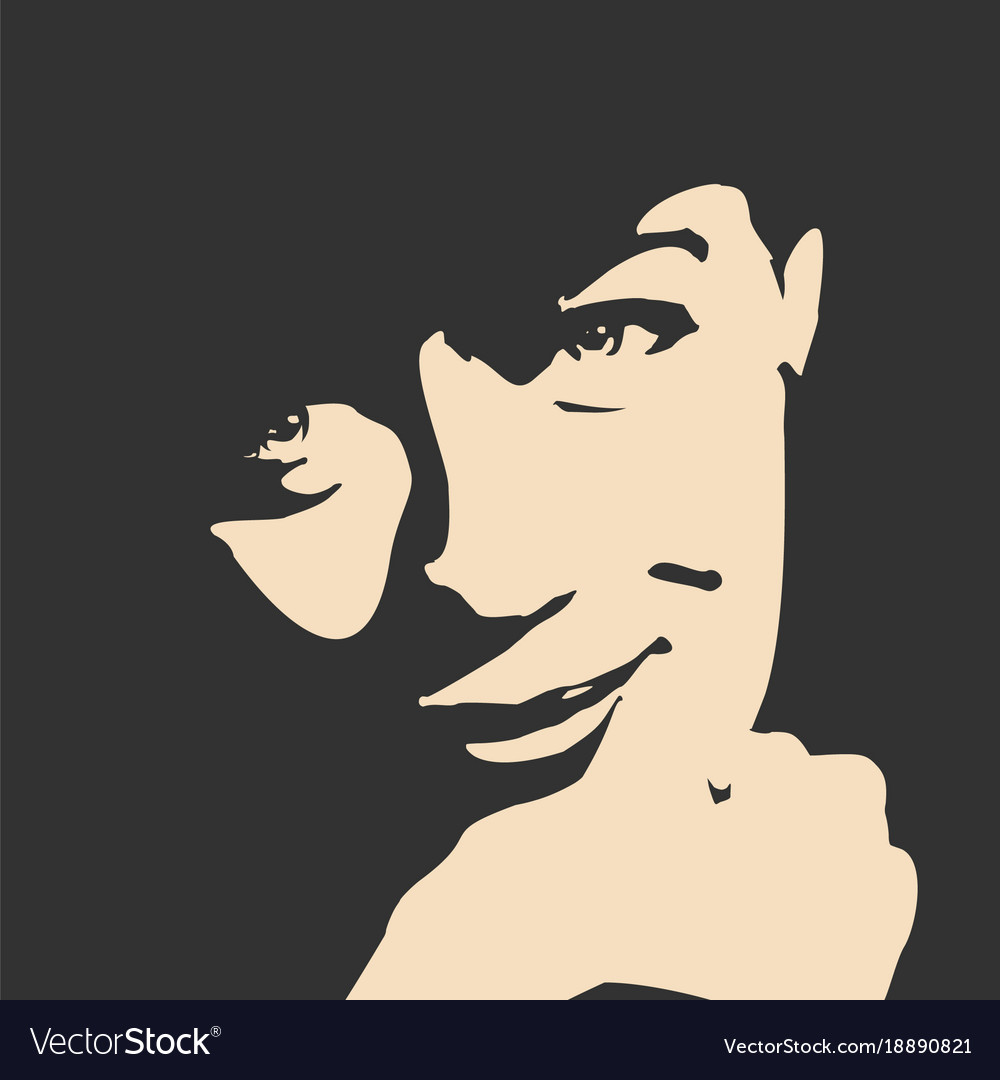 Beautiful smiling woman face Royalty Free Vector Image