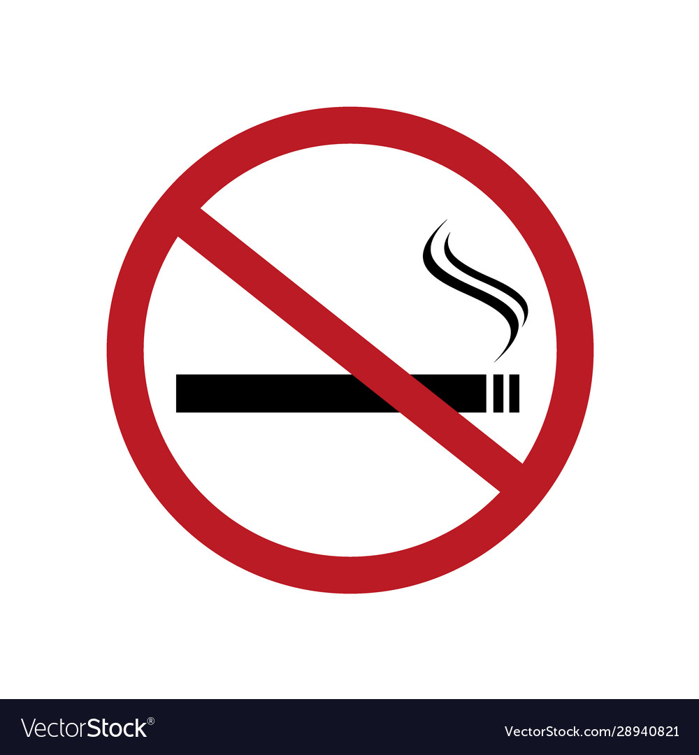 No smoking sign icon Royalty Free Vector Image