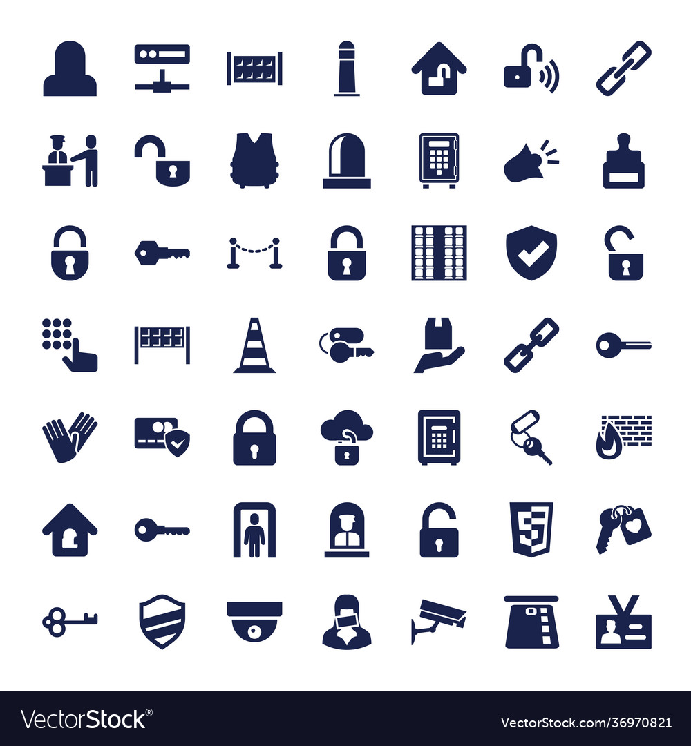 Security icons Royalty Free Vector Image - VectorStock