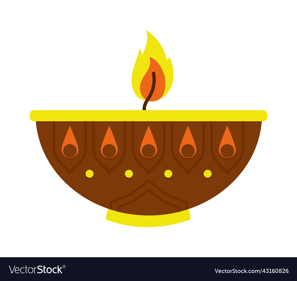 Diya Candle Icon Royalty Free Vector Image Vectorstock Diya Candle Icon Royalty Free Vector Image Vectorstock