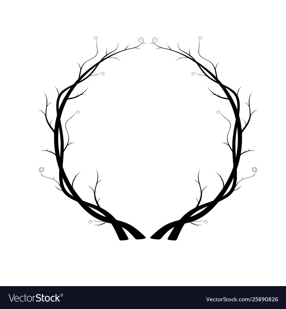 Dry tree silhouette Royalty Free Vector Image - VectorStock