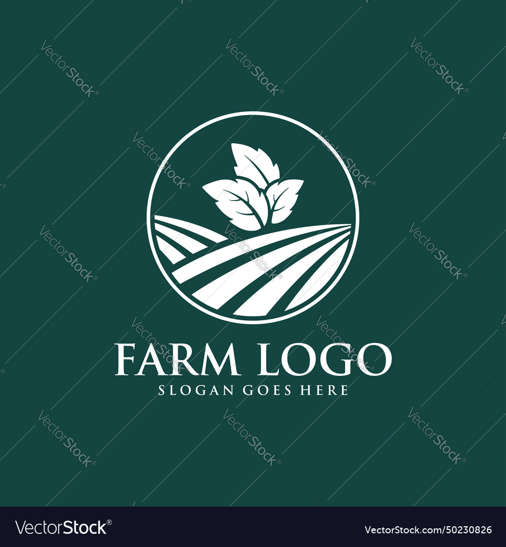 Farm agriculture logo Royalty Free Vector Image