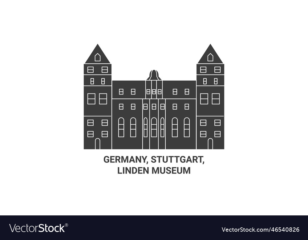 Germany stuttgart linden museum travel landmark Vector Image