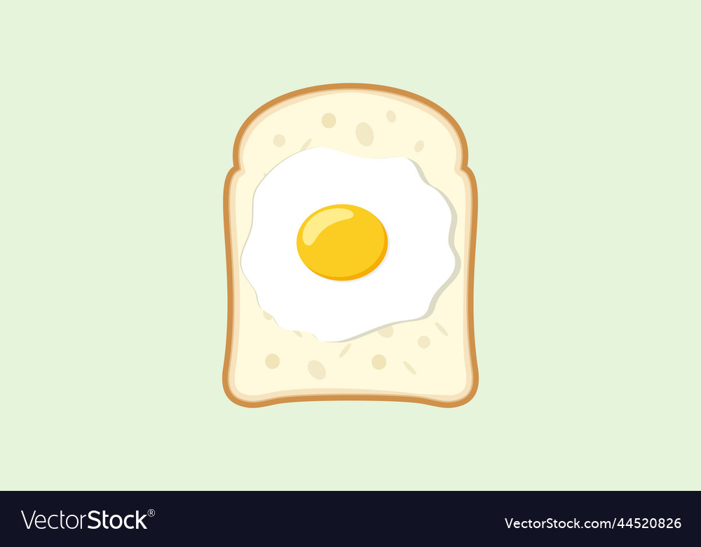 Sandwich design creative concept with fried egg Vector Image