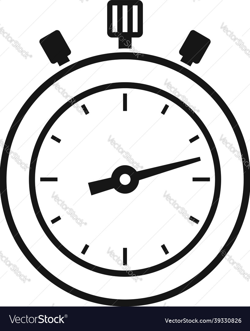 Stopwatch deadline icon simple watch clock Vector Image