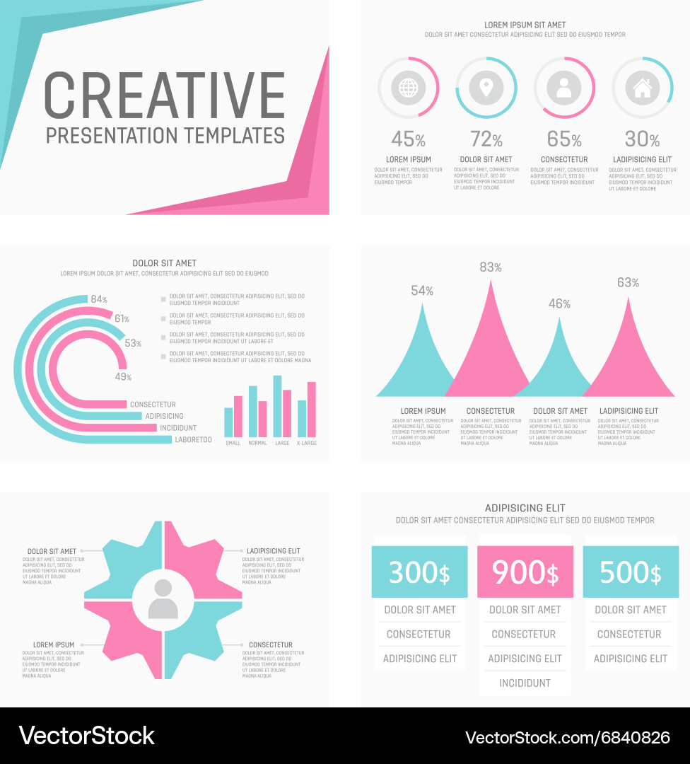 Template for multipurpose presentation Royalty Free Vector