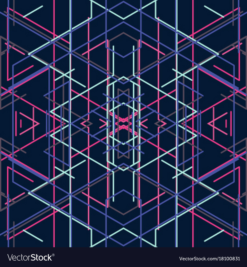 Abstract geometric background with colorful lines Vector Image