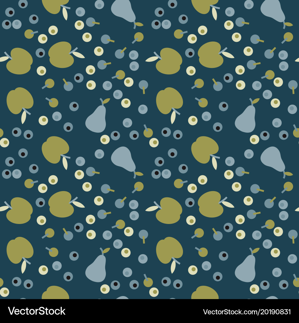 Apples and pears creative pattern Royalty Free Vector Image