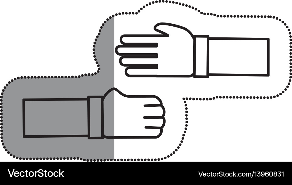 Hands human deal icon Royalty Free Vector Image