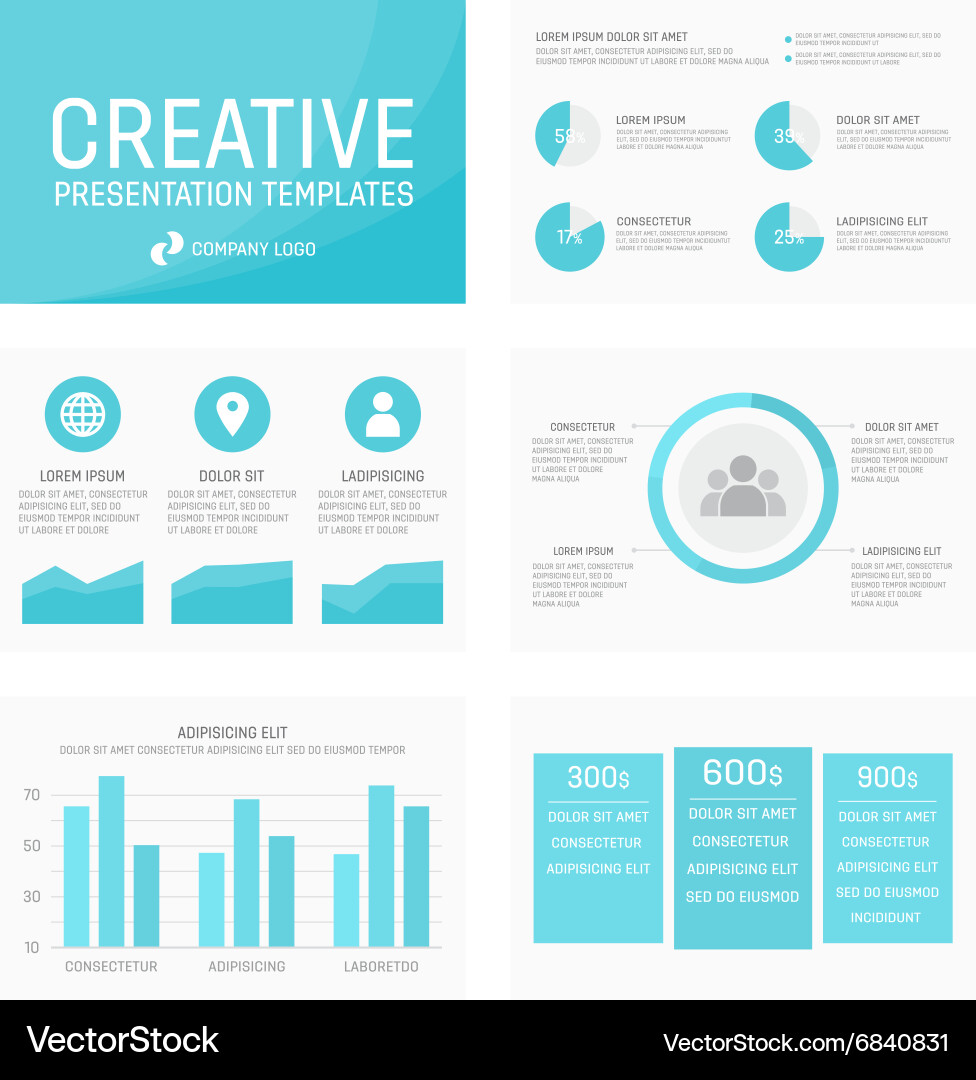 Template for multipurpose presentation Royalty Free Vector