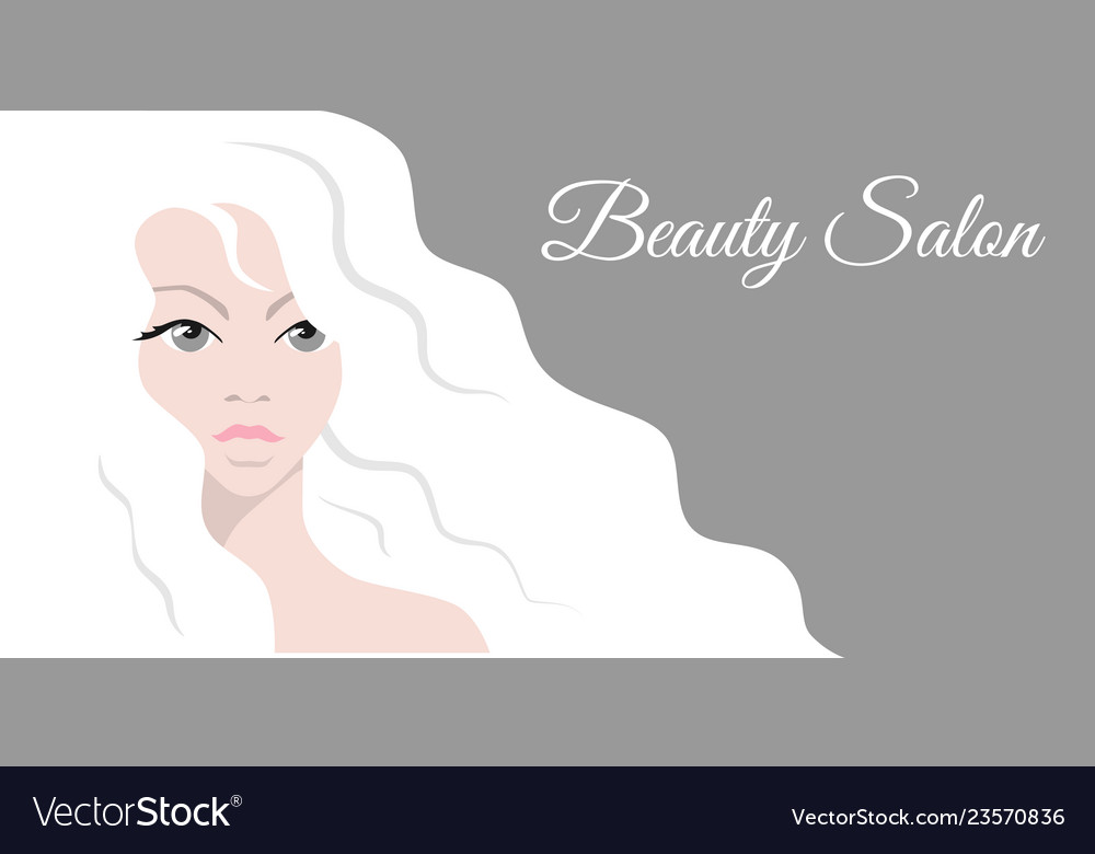 Stylish Girl With Long Wavy Hair Royalty Free Vector Image