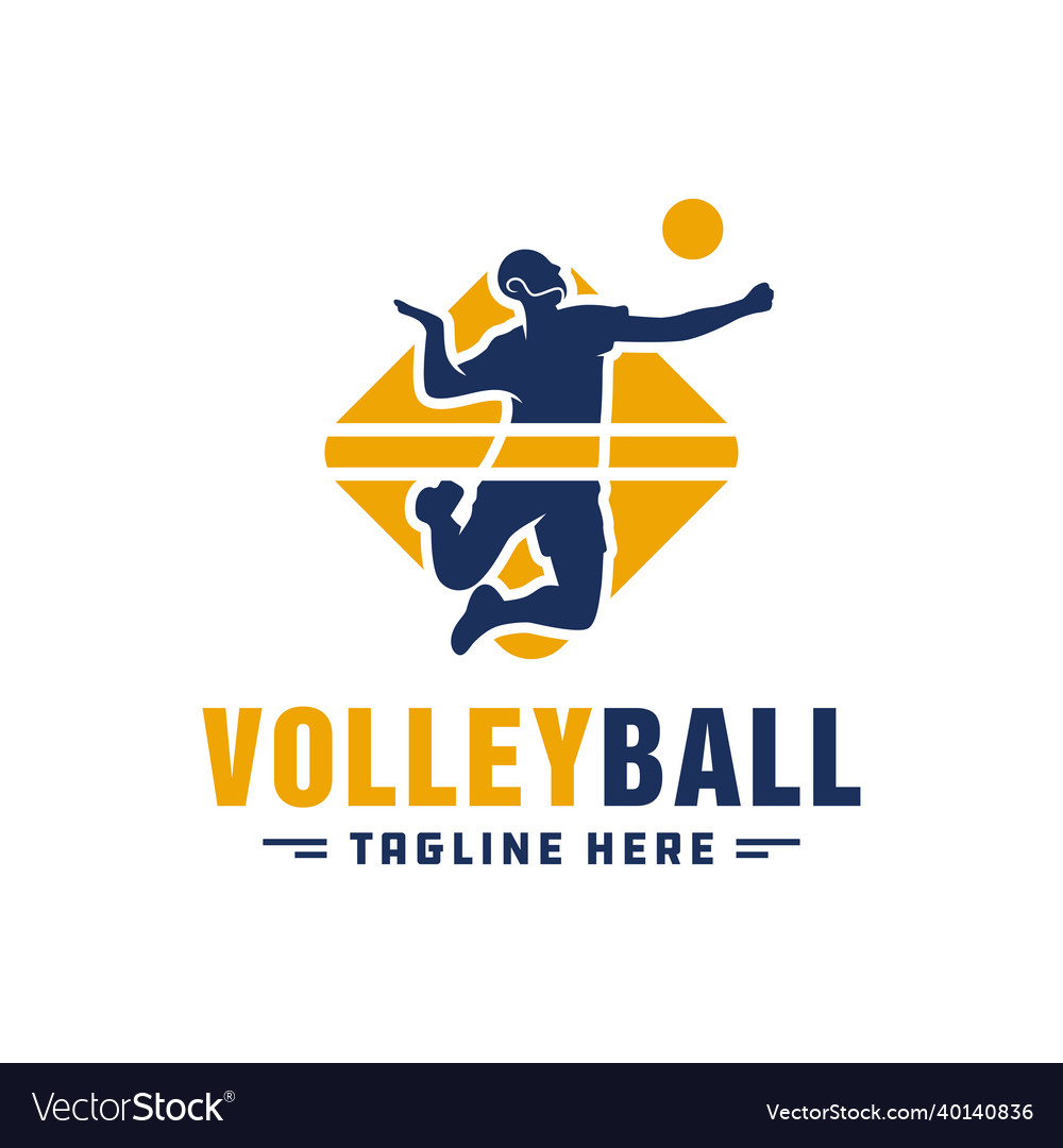 Volleyball sports inspiration logo vector image Volleyball sports inspiration logo